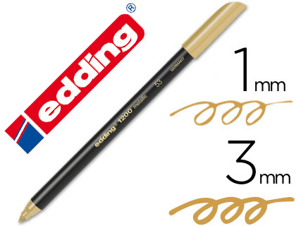 Rotulador edding 1200 tinta oro